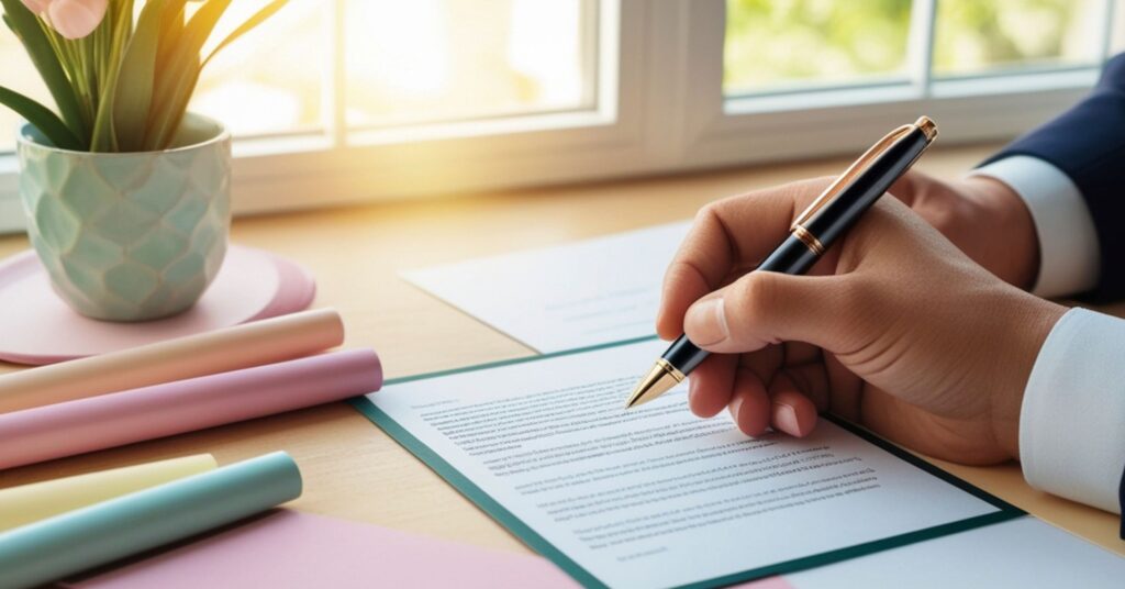 legal eBilling image of person signing contract or bill