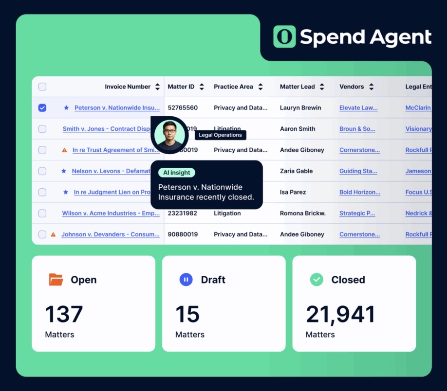 Legal spend - Spend Agent by Onit