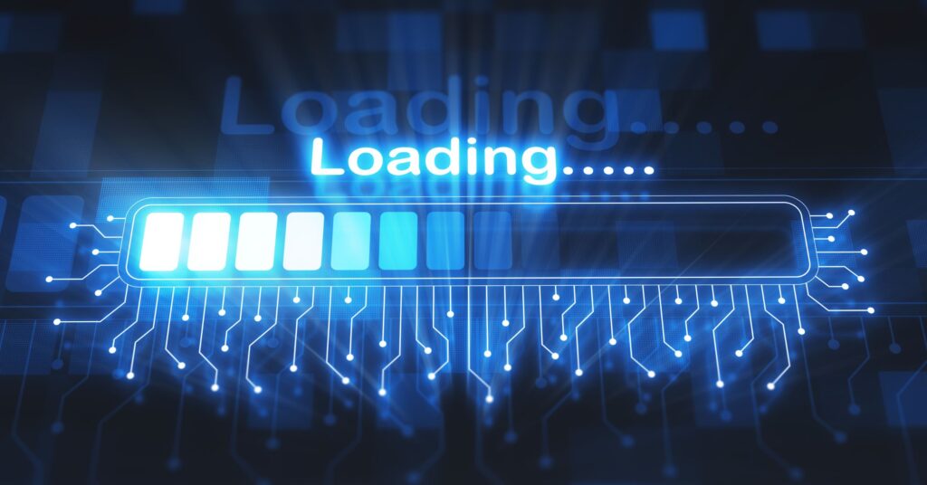 Image that says loading, representing a slow legal intake process