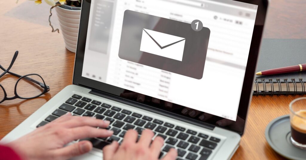 image of a computer with an inbox representing vendors emails stuck in limbo